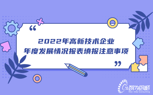 2022年高新技術企業(yè)年度發(fā)展情況報表填報注意事項