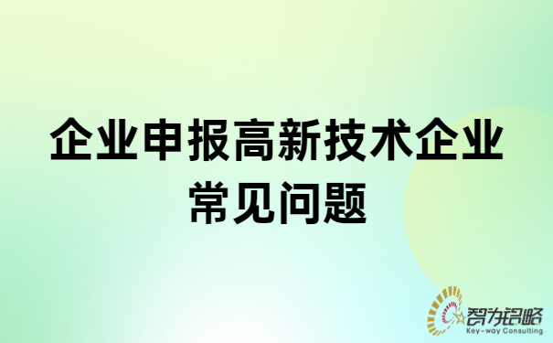 企業(yè)申報(bào)高新技術(shù)企業(yè)常見問題.jpg